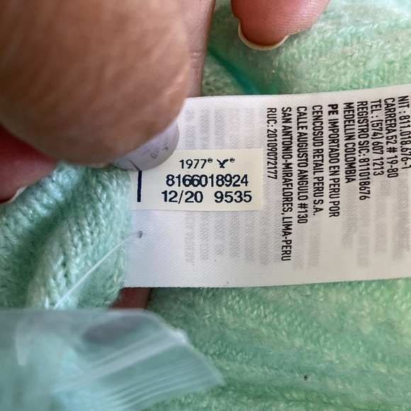 American Eagle Outfitter Mint Green Cardigan Sz S China Long Sleeve Knit Fabric - Picture 11 of 11
